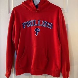 MLB Philadelphia Phillies Red Baseball Hoodie Size 14/16